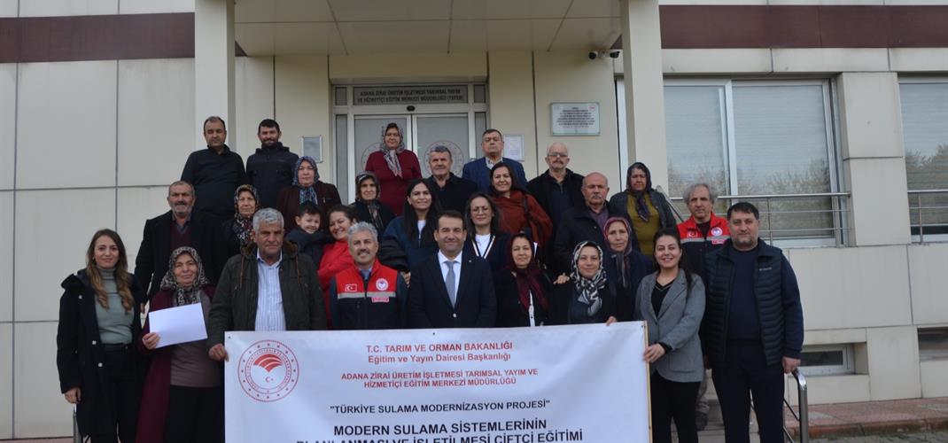  Çiftçi Eğitim Programı Kapsamında Düzenlenen Modern Sulama Sistemlerinin Planlanması ve İşletilmesi Eğitimi, Sona Erdi.
