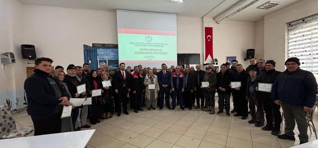 20–22 Ocak tarihleri arasında Ermenek ilçesinde düzenlenen Zeytin Tarımı ve Zeytin Budama Eğitimi sona erdi.