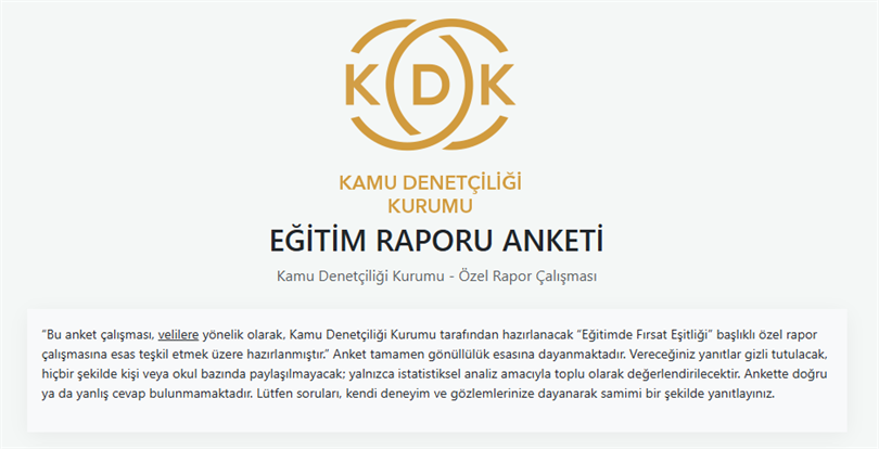 Kamu Denetçiliği Kurumu’ndan Eğitime Yönelik Özel Rapor Çalışması